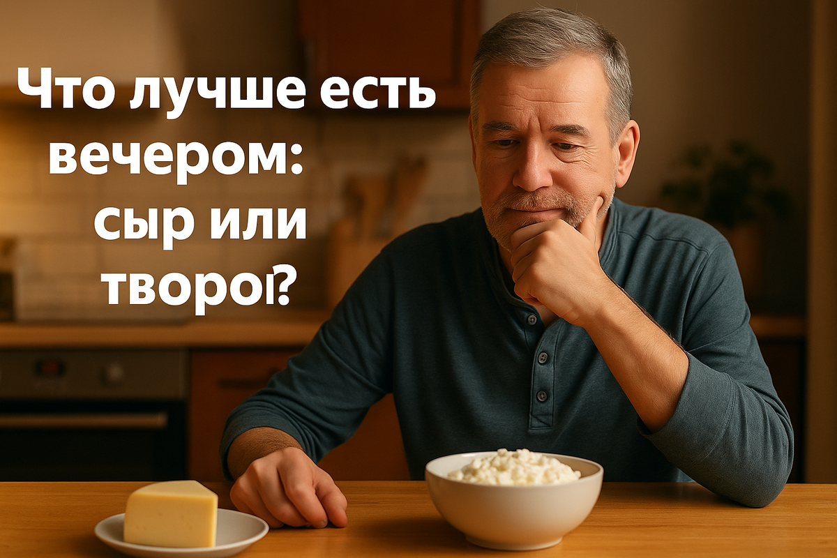 Что предпочтительнее вечером: сыр или творог?