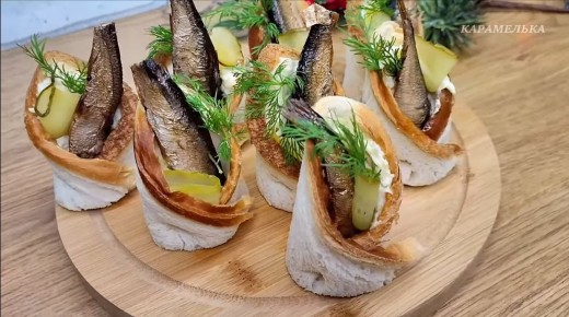 Неожиданные закуски для новогоднего стола: шпроты в роли главного героя