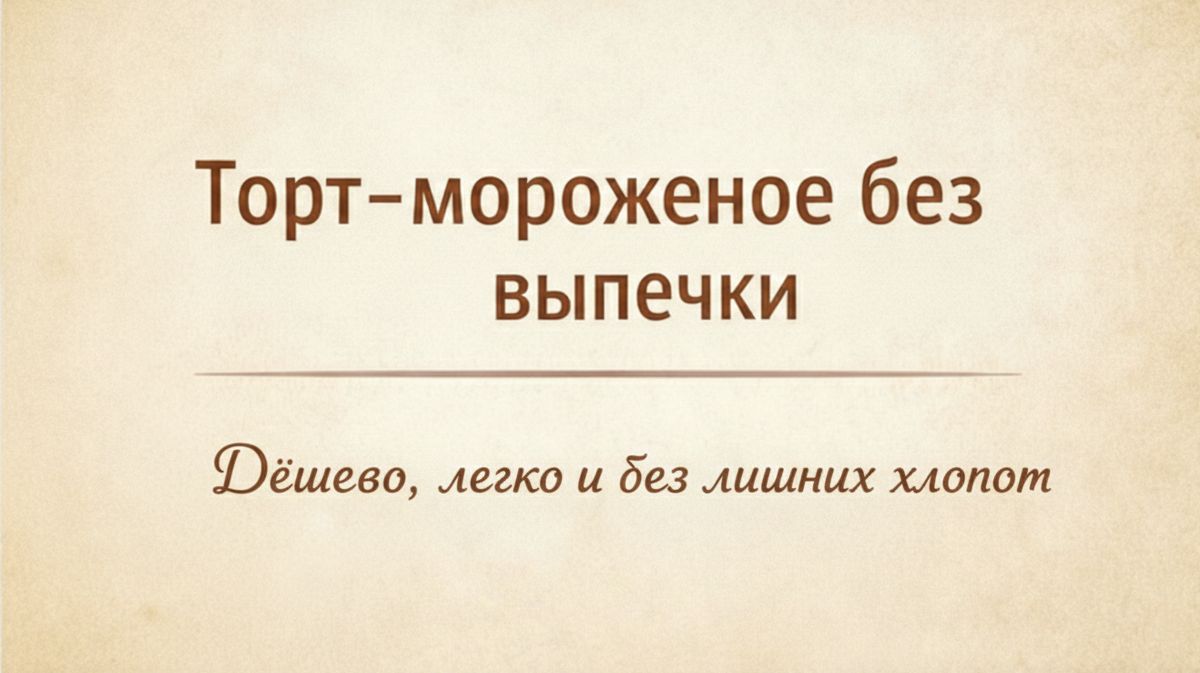 Невероятный торт-мороженое без выпечки: быстро и доступно
