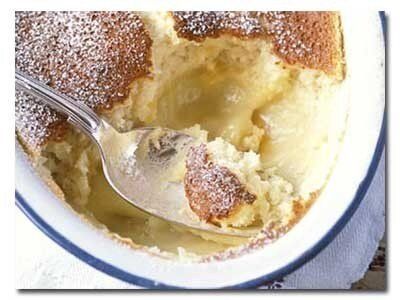 Необычный лимонный пудинг с корицей