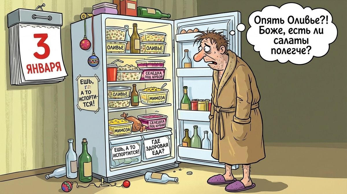 Как долго действительно сохраняются новогодние салаты в холодильнике