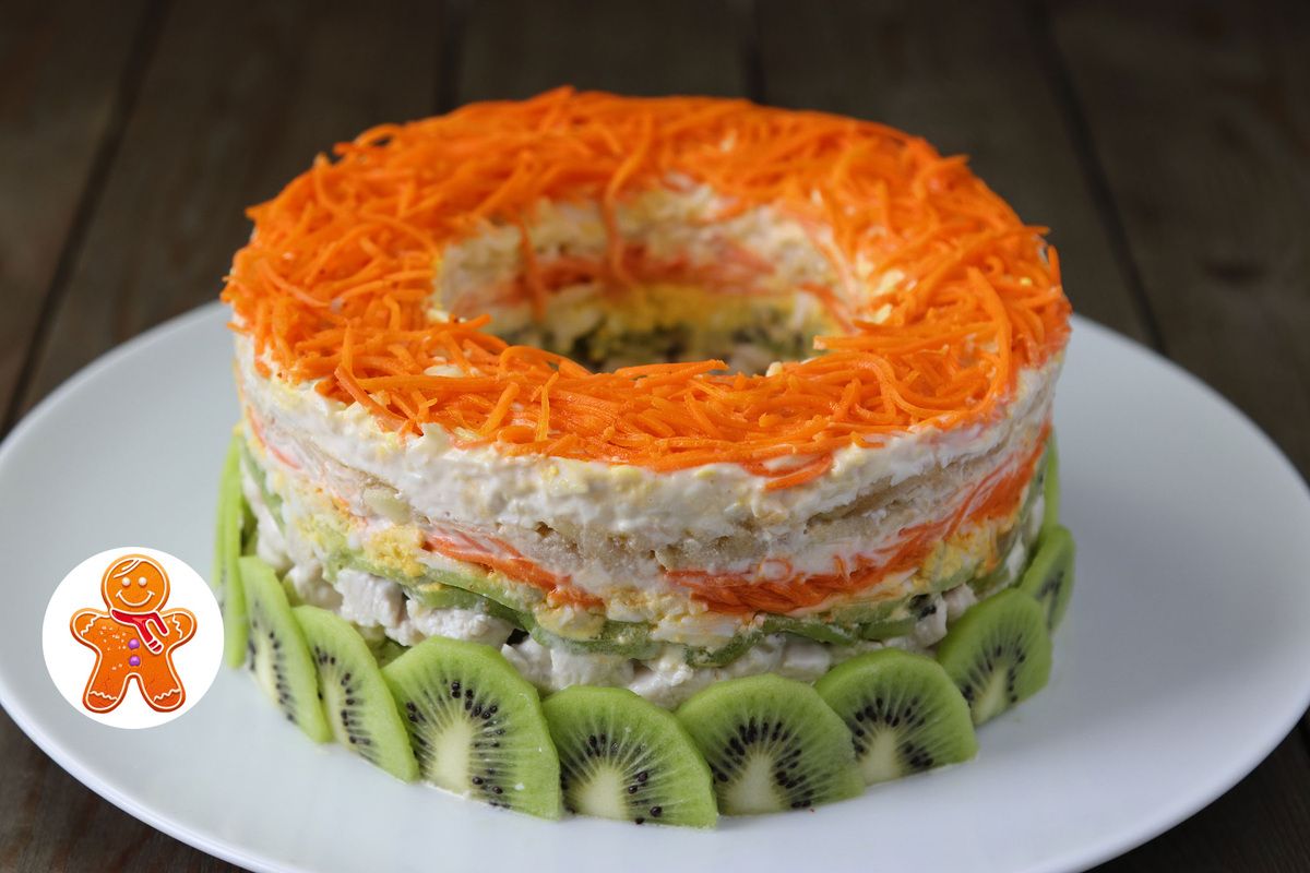 Слоеный салат 'Изумрудный'