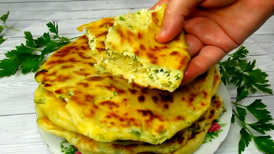 Вкусные лепешки с творогом и зеленью — просто и невероятно вкусно