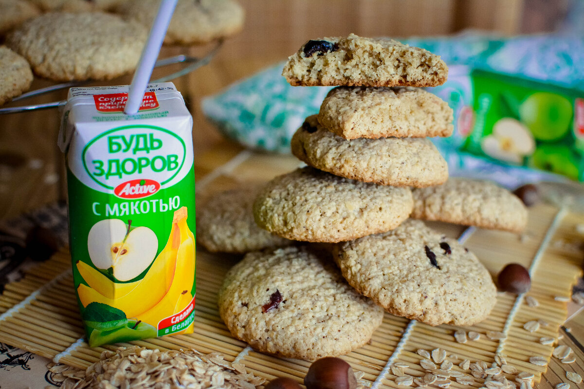 Вкусное овсяное печенье с фундуком и клюквой: незабываемый рецепт