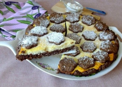 Шоколадный пирог с творожной начинкой: неустрашительное сочетание вкусов