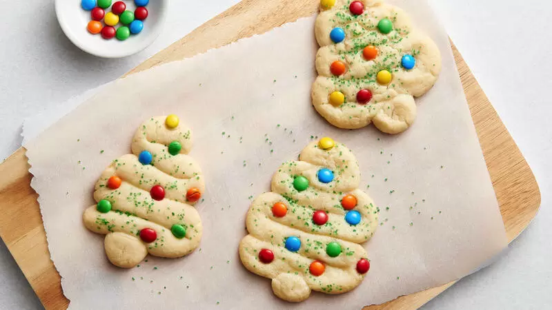 Как создать новогодние елочки из фигурного печенья без формочек