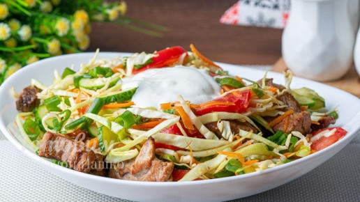 Вкусный Салат с Мясом, Идеальный для Любой Ситуации