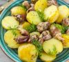 Ароматное блюдо из картофеля и куриных сердечек